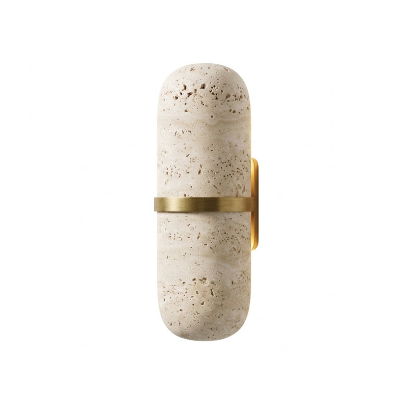 Camden Travertine Capsule Wall Sconce