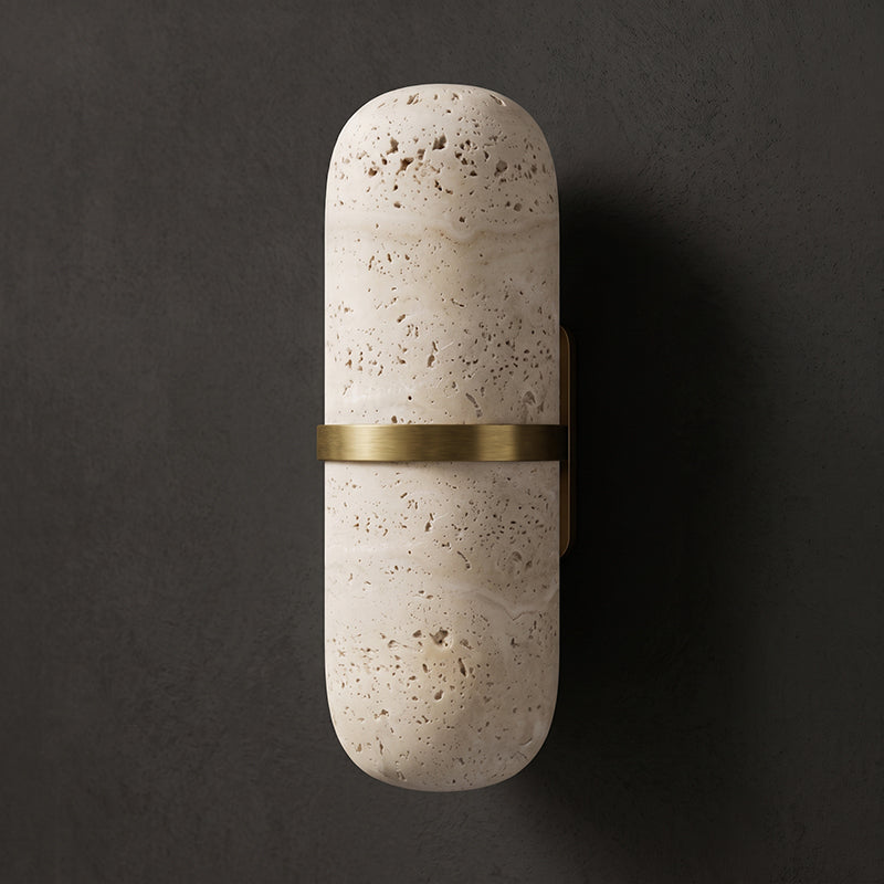 Camden Travertine Capsule Wall Sconce