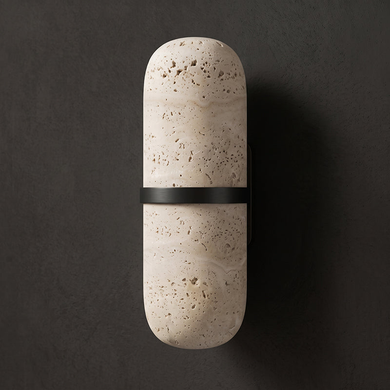 Camden Travertine Capsule Wall Sconce