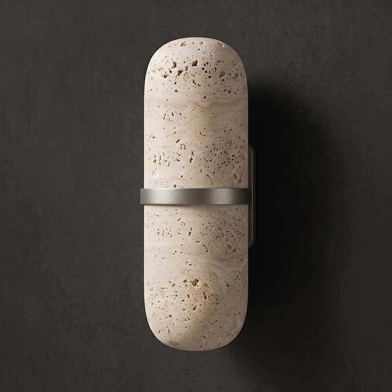 Camden Travertine Capsule Wall Sconce