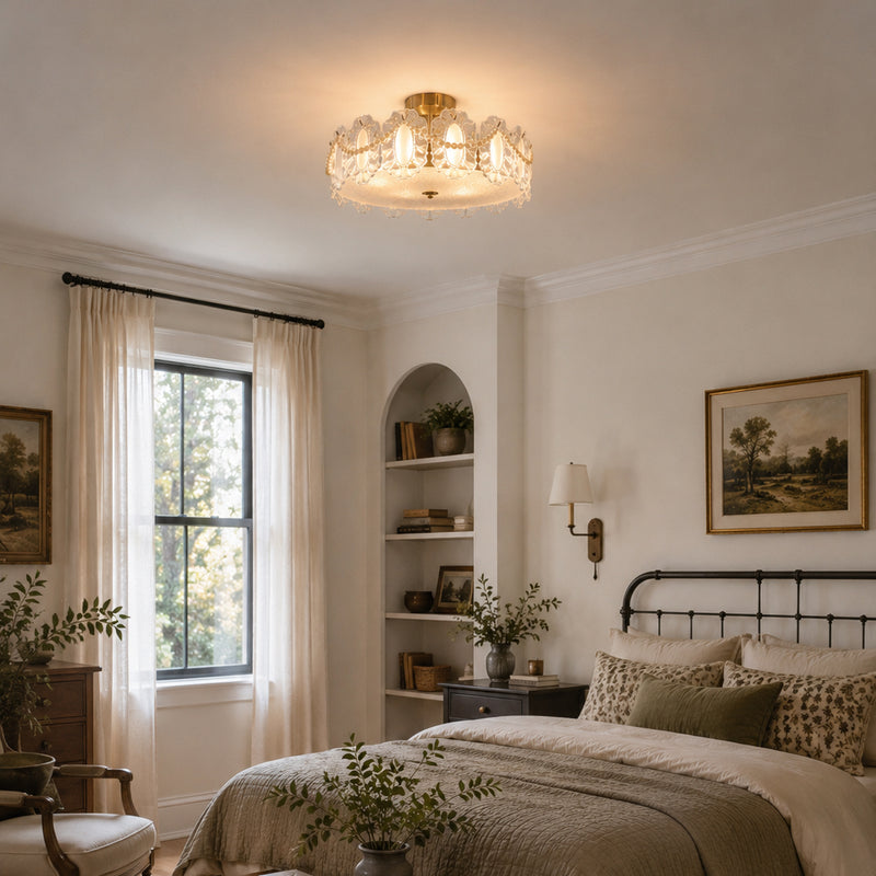 Camilla Glass Semi-Flush Mount Ceiling Light