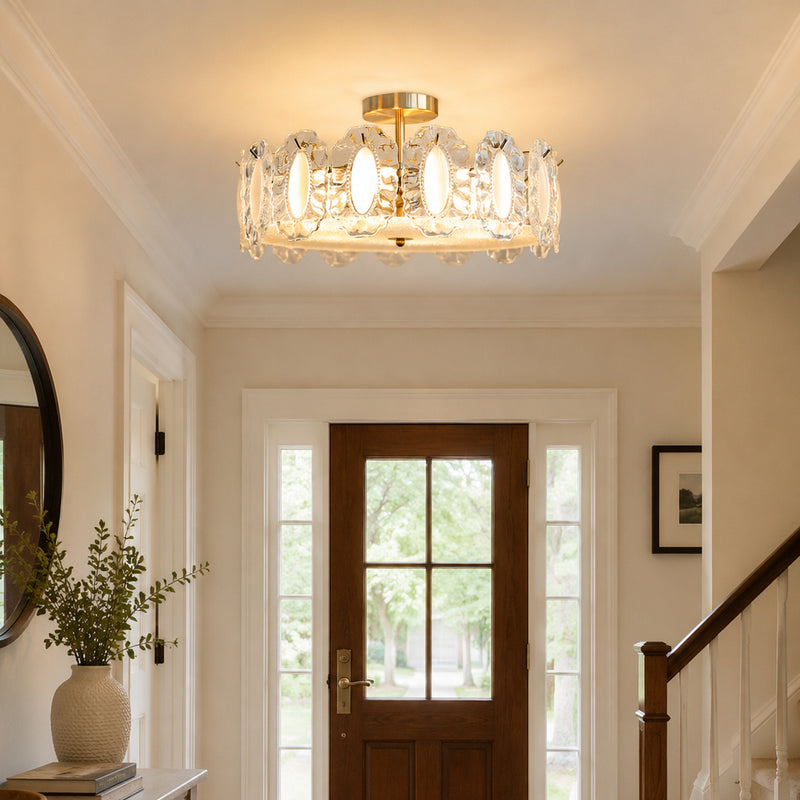 Camilla Glass Semi-Flush Mount Ceiling Light