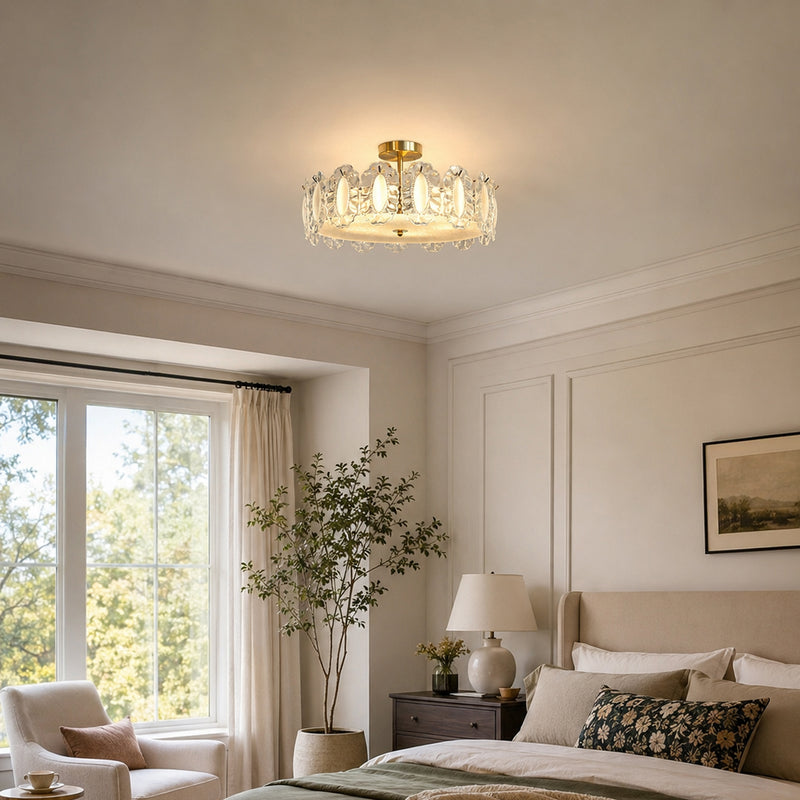 Camilla Glass Semi-Flush Mount Ceiling Light