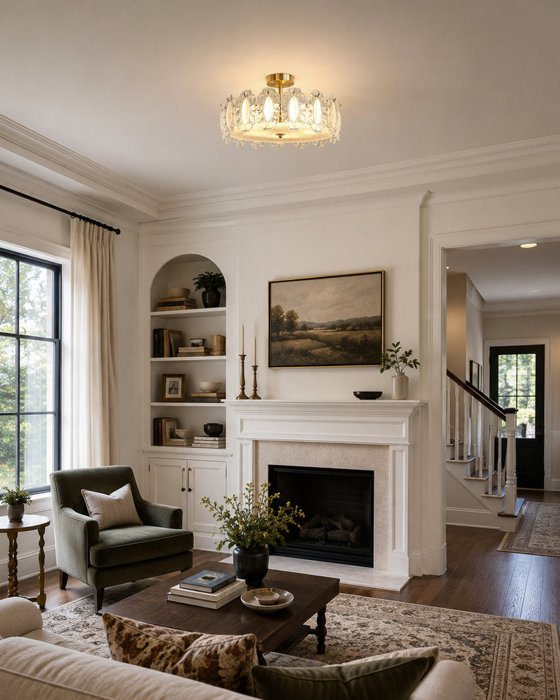 Camilla Glass Semi-Flush Mount Ceiling Light