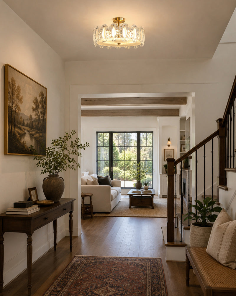 Camilla Glass Semi-Flush Mount Ceiling Light