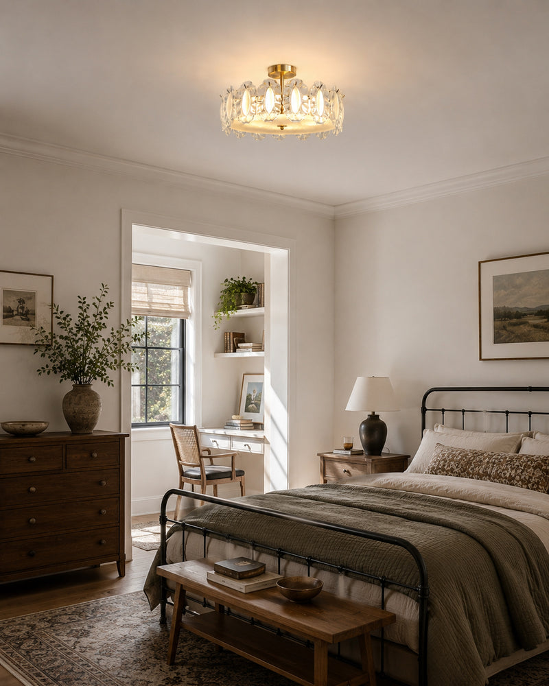 Camilla Glass Semi-Flush Mount Ceiling Light
