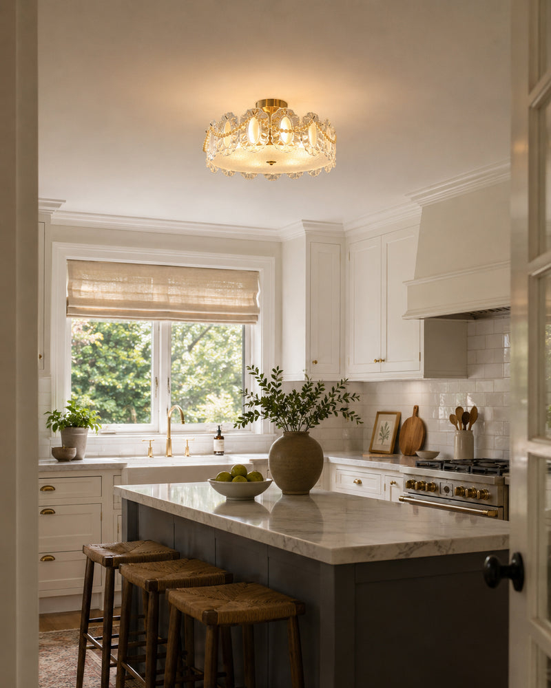 Camilla Glass Semi-Flush Mount Ceiling Light