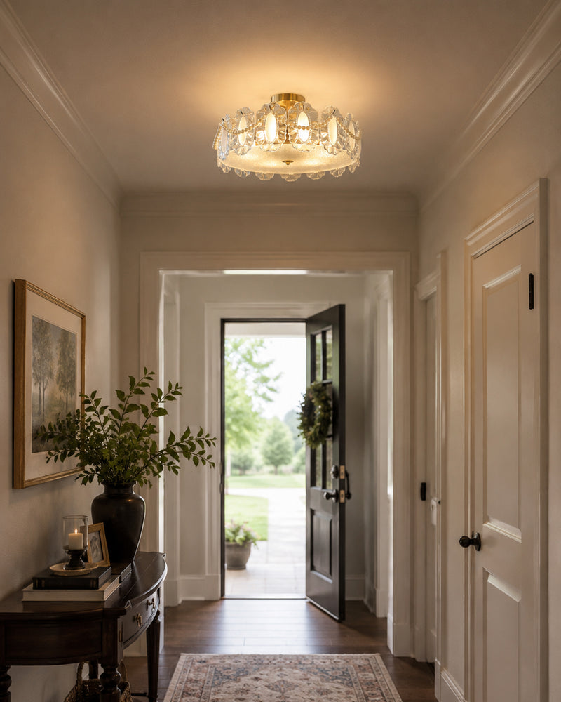 Camilla Glass Semi-Flush Mount Ceiling Light