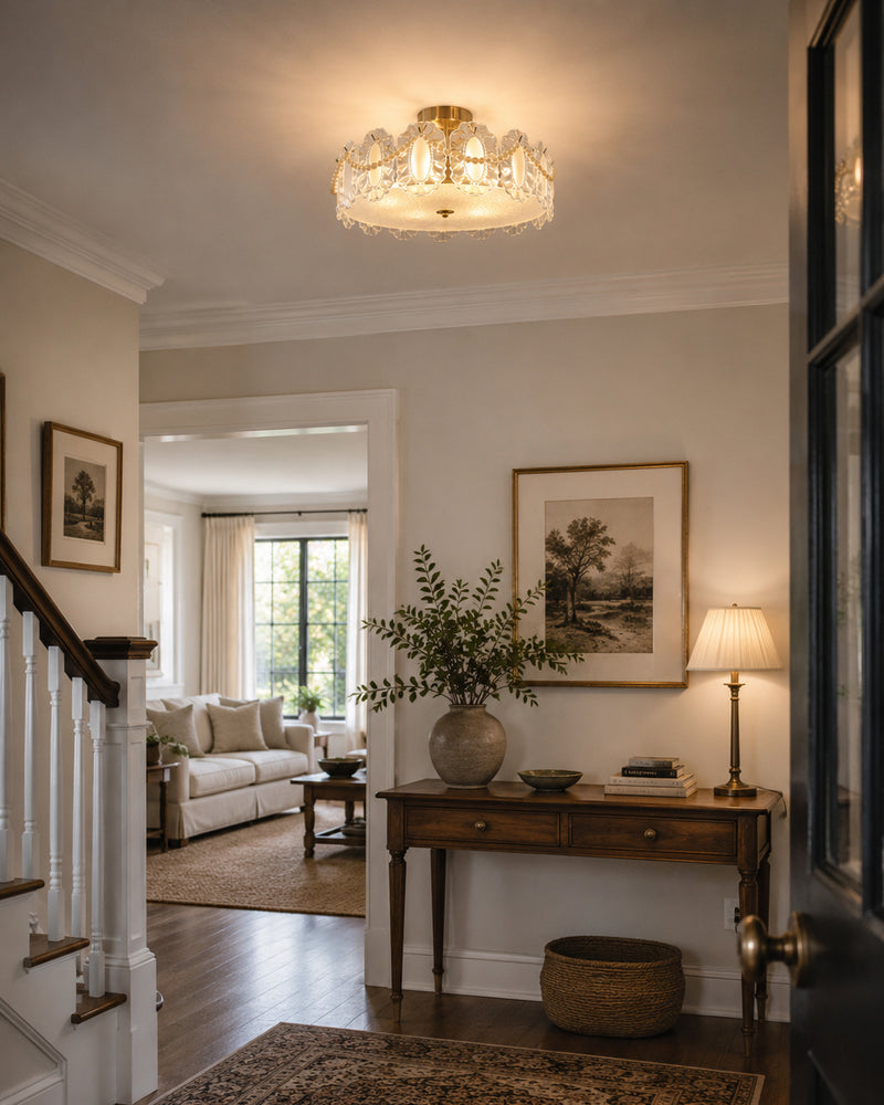 Camilla Glass Semi-Flush Mount Ceiling Light