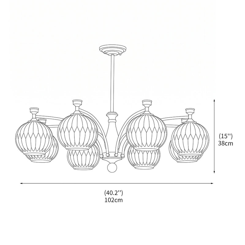 Canterbury Glass Chandelier