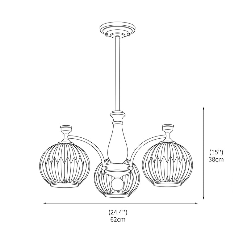 Canterbury Glass Chandelier
