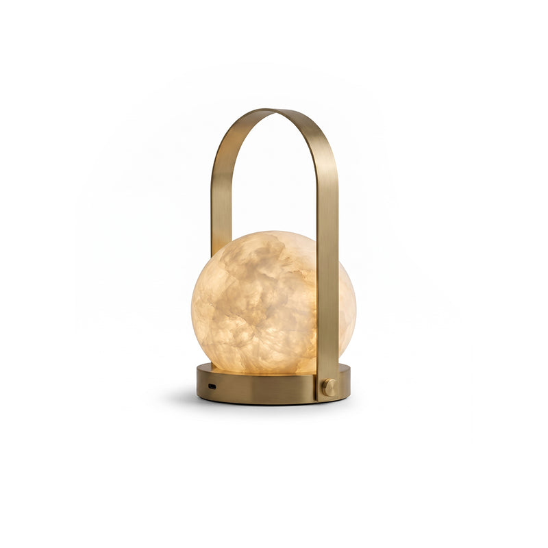 Carrie Alabaster Table Lamp (Built-in Battery)