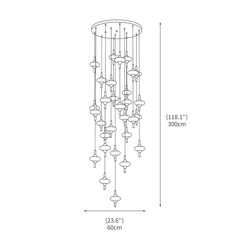 Cascade Spindle Chandelier
