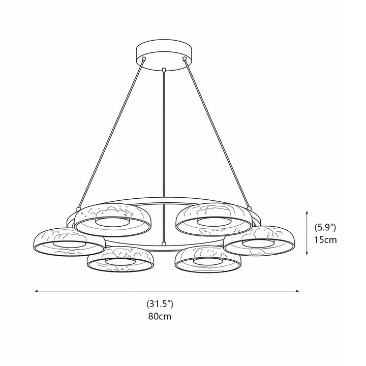 Ezra Organische Glazen Hanglamp