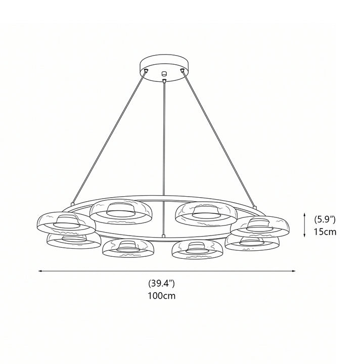 Ezra Organische Glazen Hanglamp