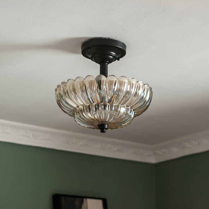 Celeste Tiered Glass Semi-Flush Mount Ceiling Lamp