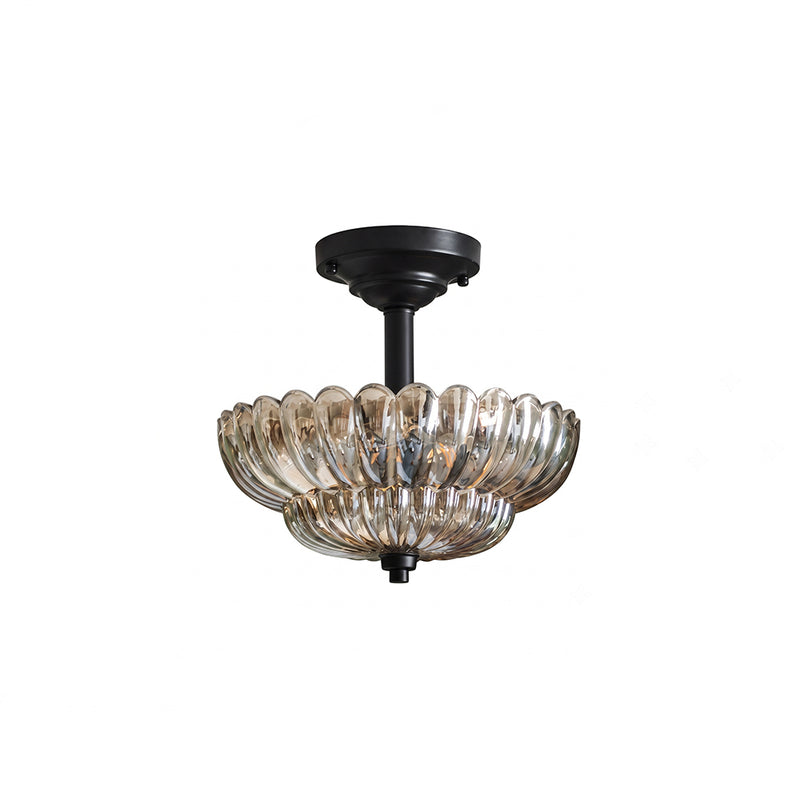Celeste Tiered Glass Semi-Flush Mount Ceiling Lamp