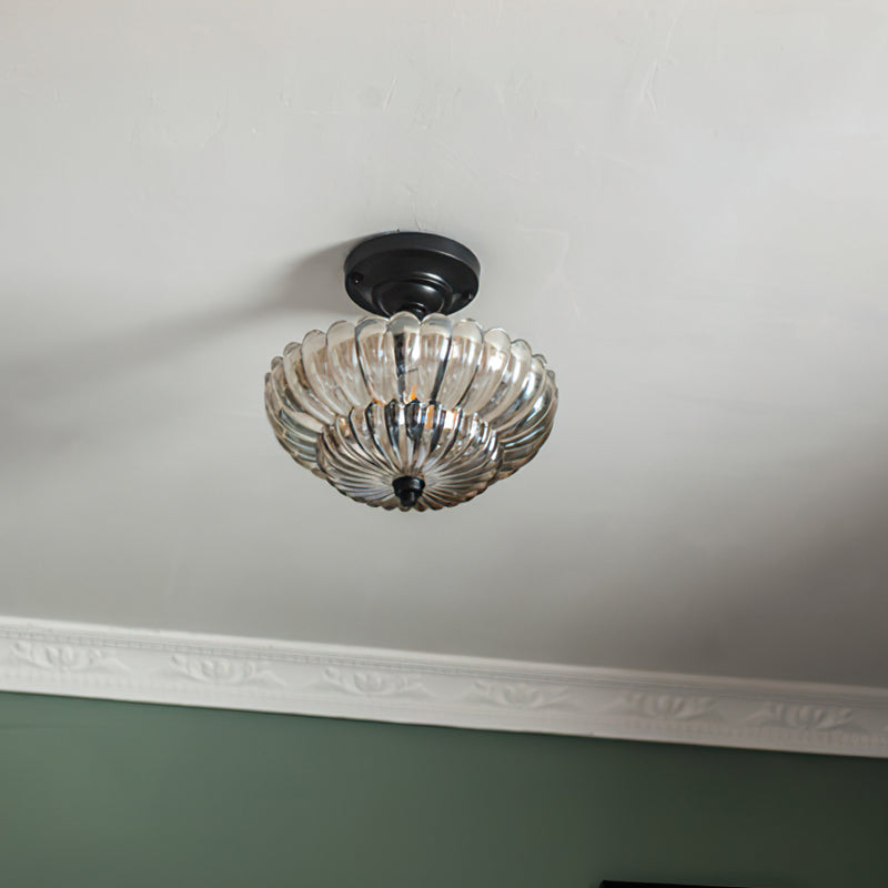 Celeste Tiered Glass Semi-Flush Mount Ceiling Lamp