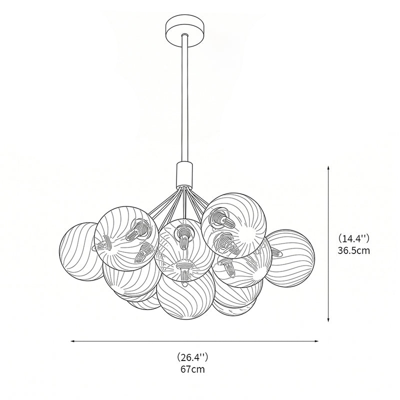Celestial Bubble Cluster Chandelier