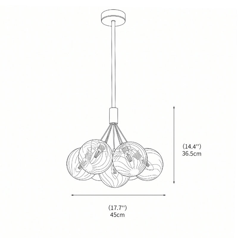Celestial Bubble Cluster Chandelier