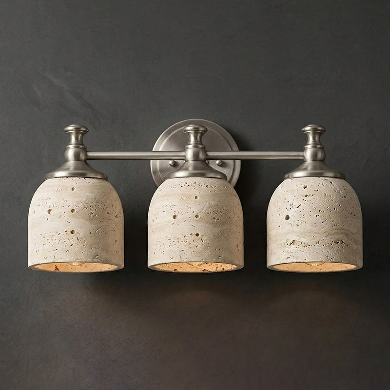 Chart Short Arm Travertine Wall Sconce