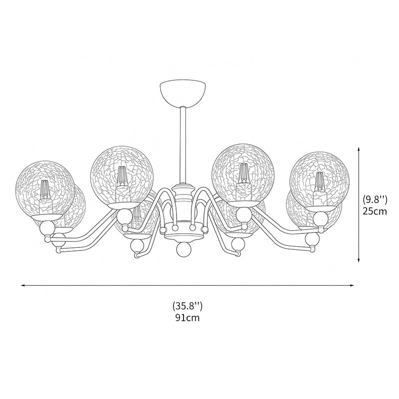 Clara Glass Chandelier