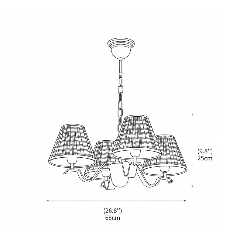 Colette Ruffled Pleat Chandelier