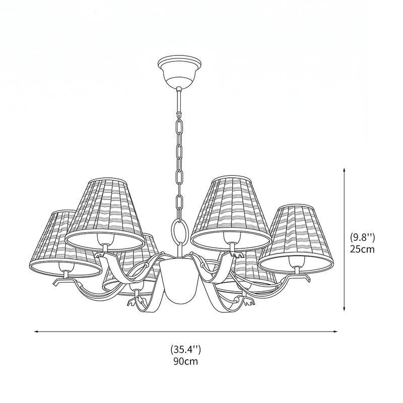 Colette Ruffled Pleat Chandelier