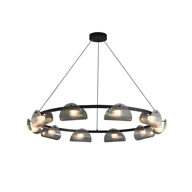 Conrad Ribbed Glass Chandelier