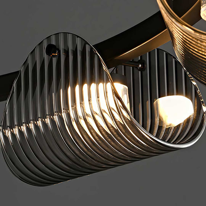 Conrad Ribbed Glass Chandelier