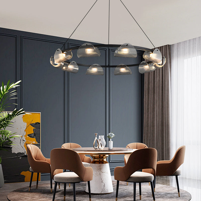 Conrad Ribbed Glass Chandelier