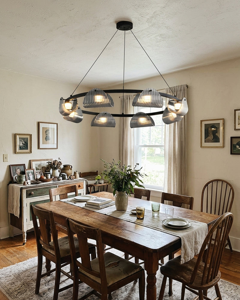 Conrad Ribbed Glass Chandelier