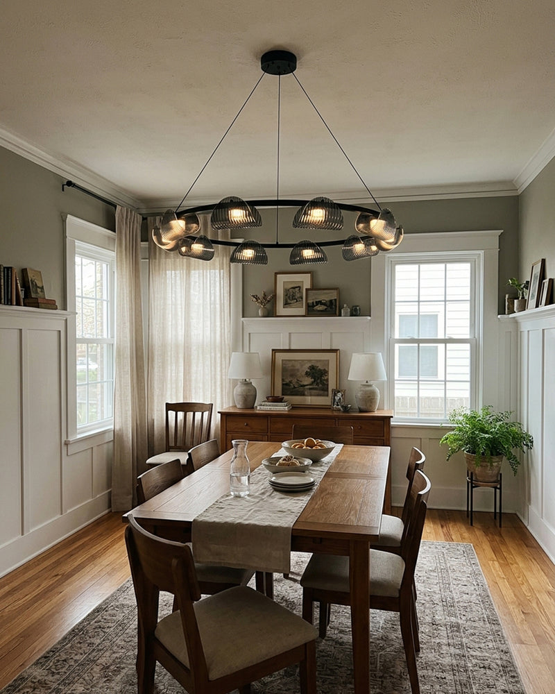 Conrad Ribbed Glass Chandelier