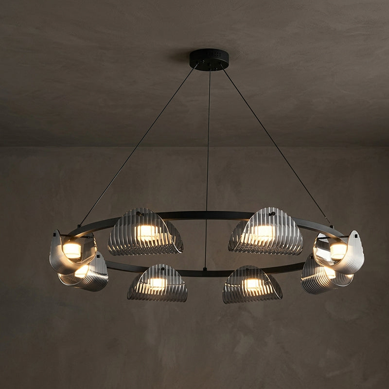 Conrad Ribbed Glass Chandelier