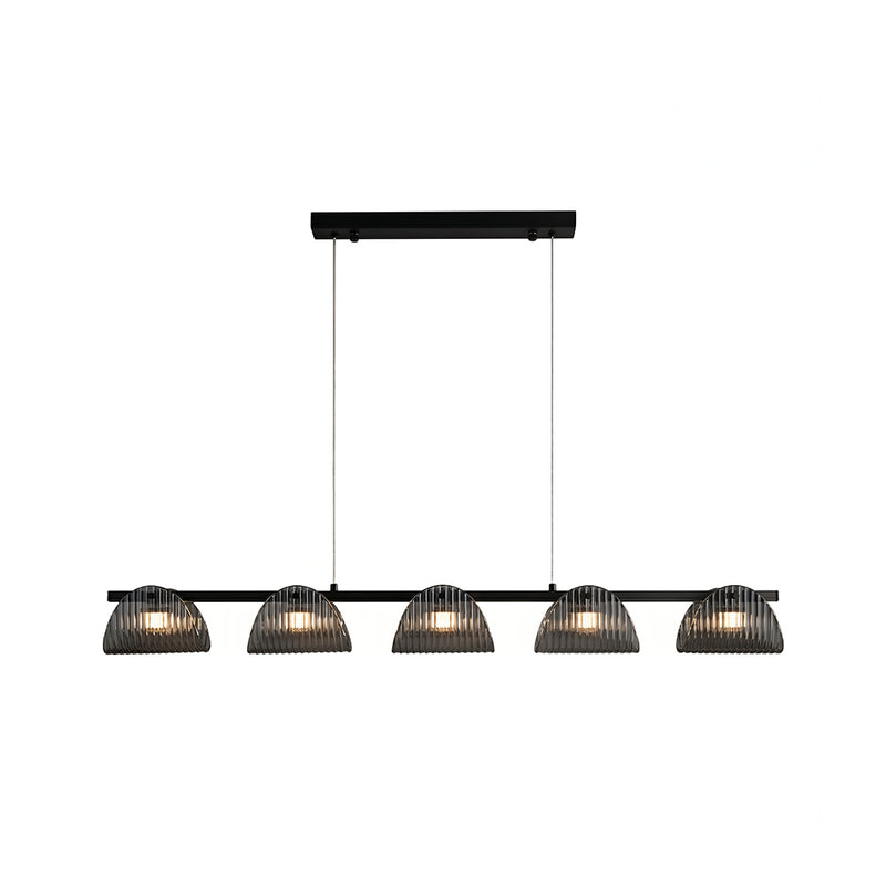 Conrad Ribbed Glass Linear Chandelier