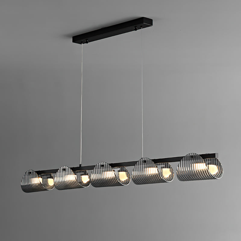 Conrad Ribbed Glass Linear Chandelier