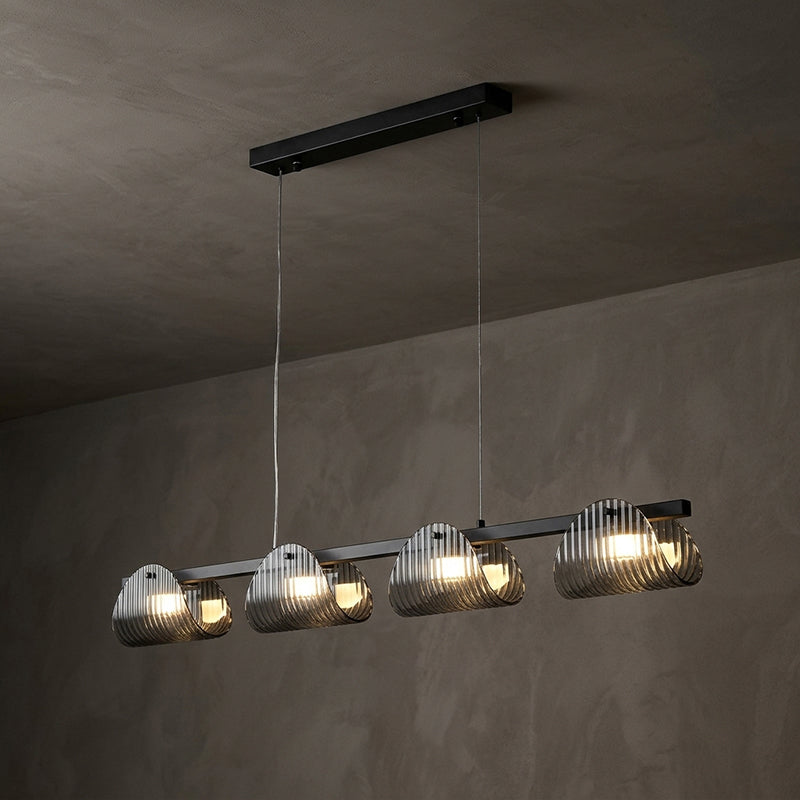 Conrad Ribbed Glass Linear Chandelier
