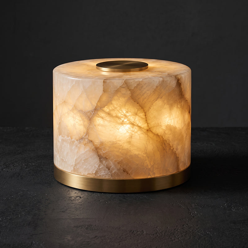 Corbin Alabaster Cylinder Table Lamp