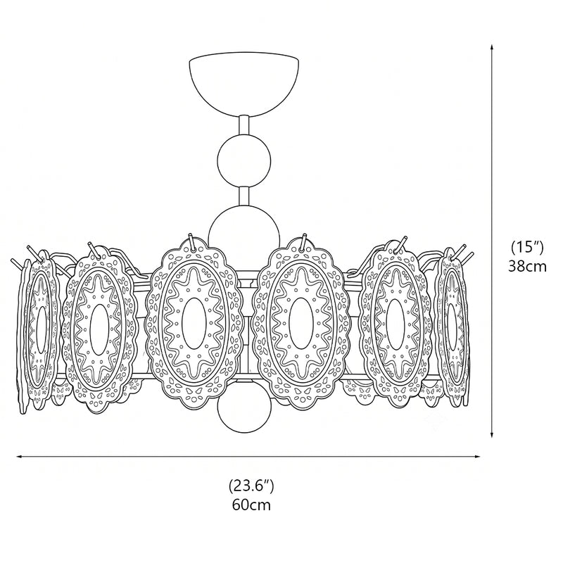 Cordelia Glass Semi-Flush Mount