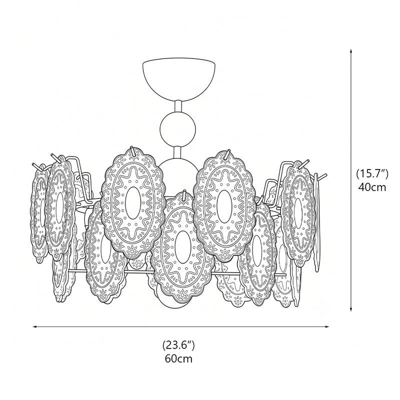 Cordelia Glass Semi-Flush Mount