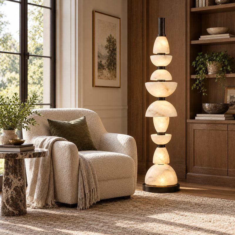 Corliss Alabaster Floor Lamp
