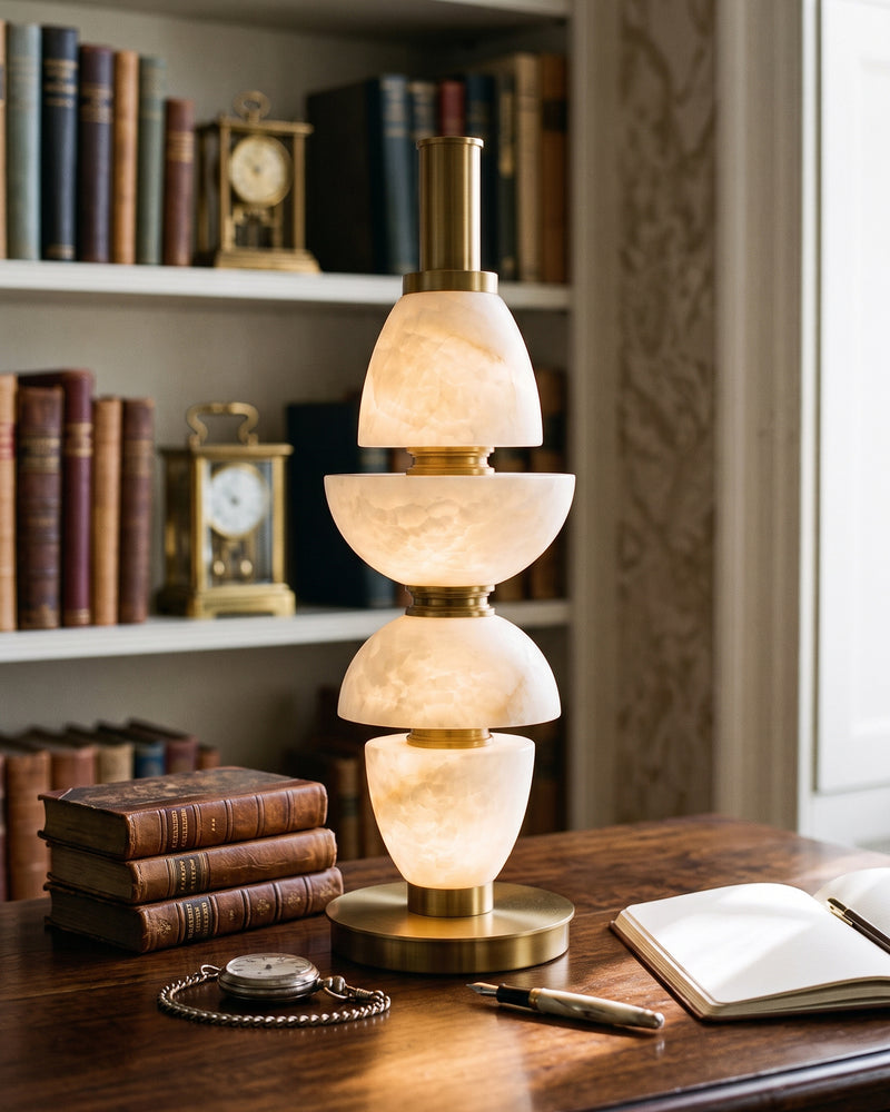 Corliss Alabaster Table Lamp