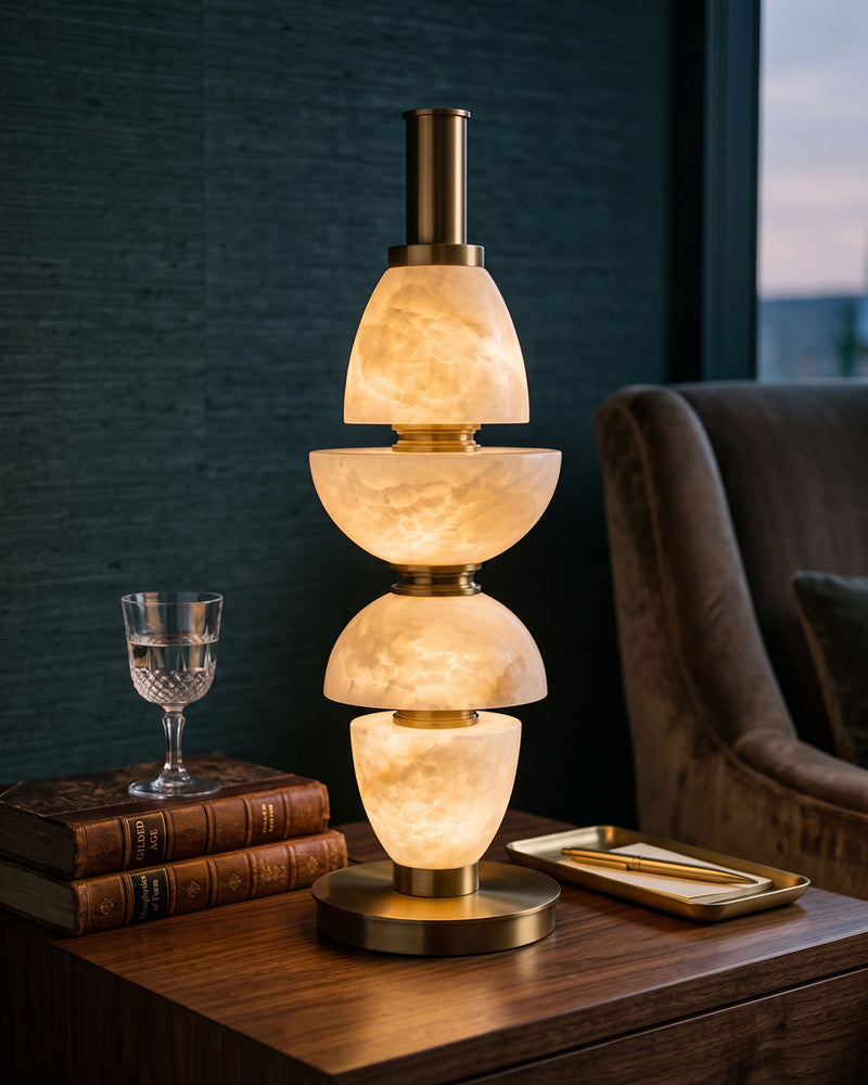 Corliss Alabaster Table Lamp