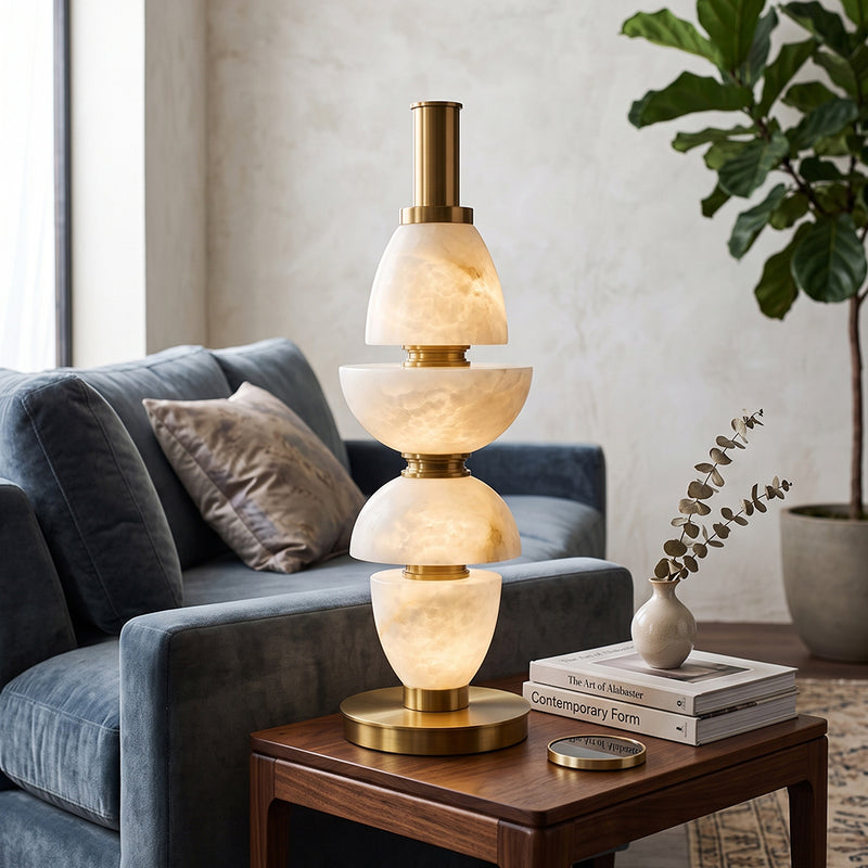 Corliss Alabaster Table Lamp