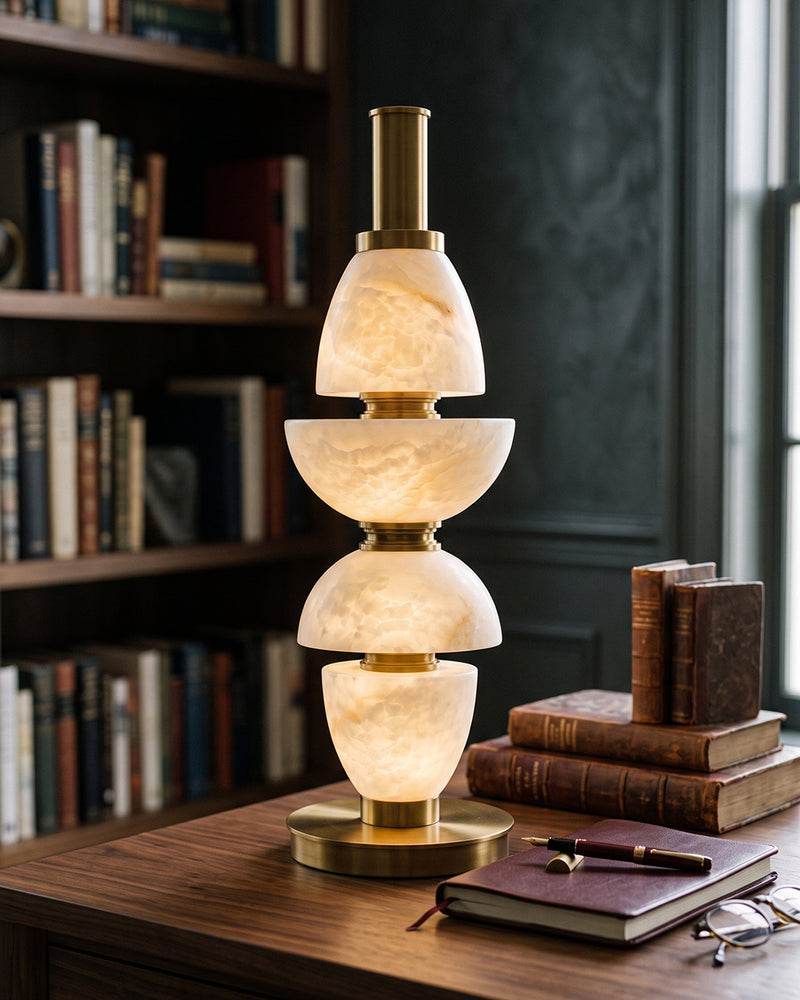 Corliss Alabaster Table Lamp
