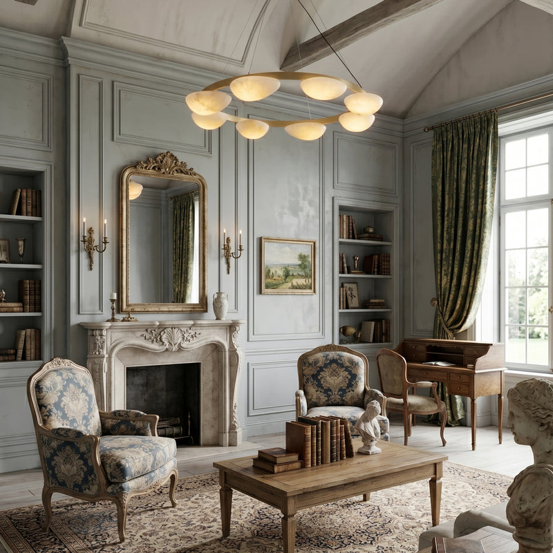 Crown Alabaster Chandelier
