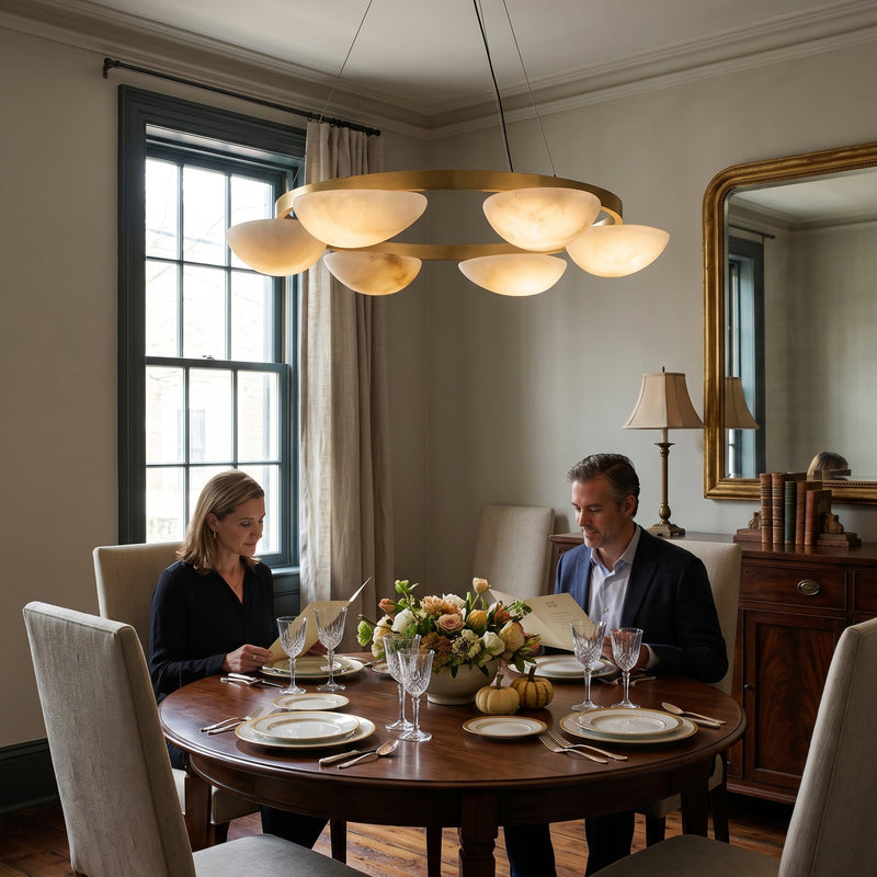 Crown Alabaster Chandelier