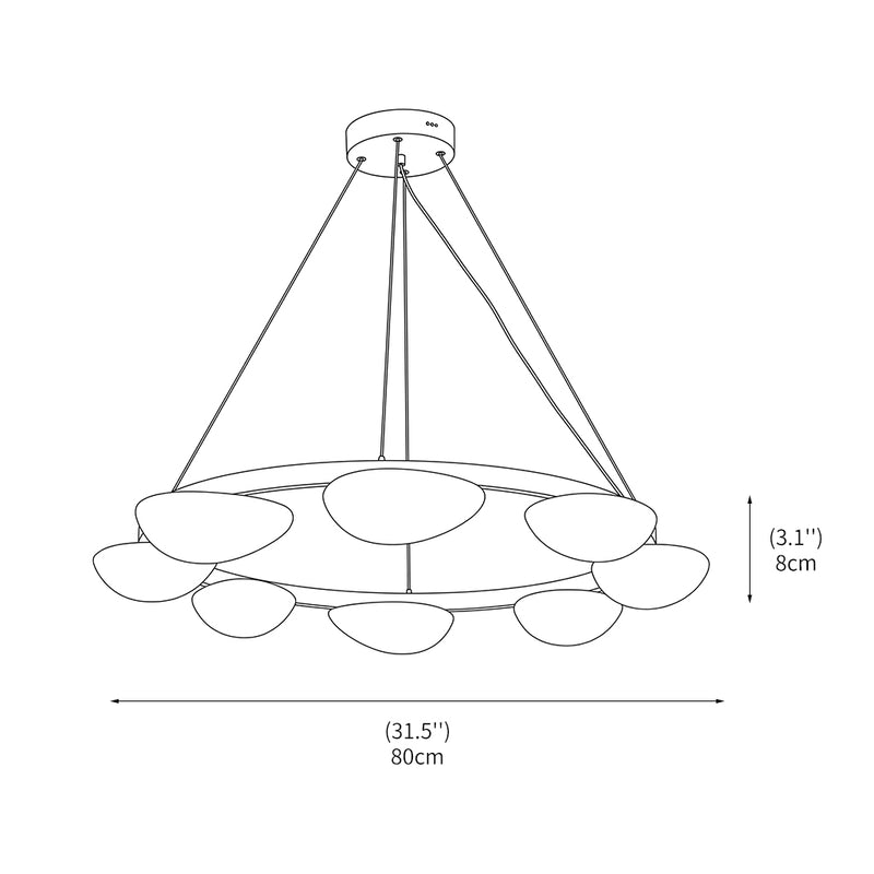 Crown Alabaster Chandelier