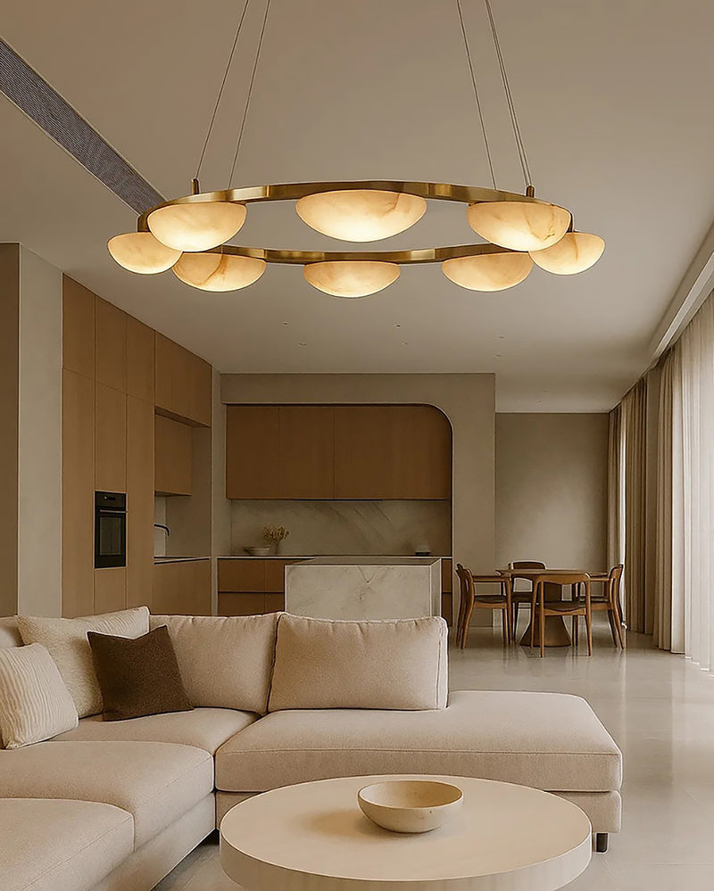 Crown Alabaster Chandelier