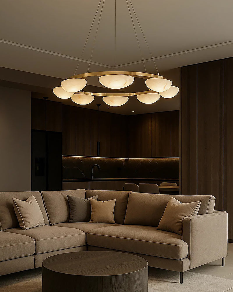 Crown Alabaster Chandelier